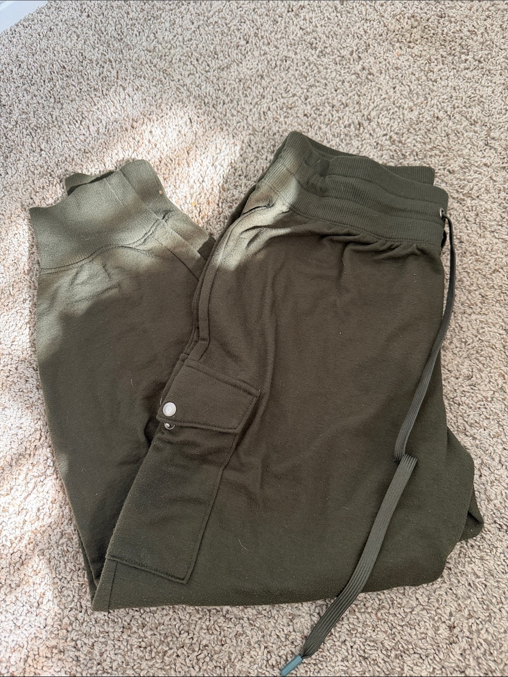 Balance Collection Olive Green Cargo Jogger Pants